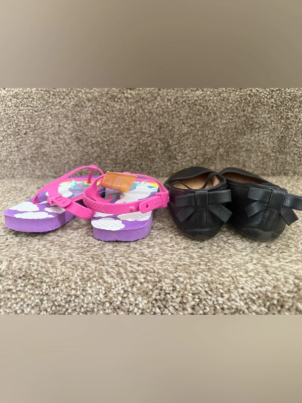 Girls Toddler Wonder Nation Black Shoes and Sandals Bundle Size 9